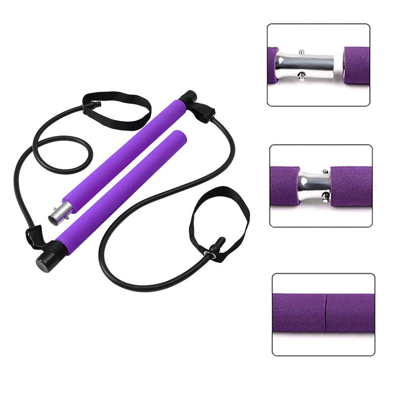 Fitness Yoga Pilates Bar Portable Gym Accessories Sport Elastic Bodybuilding Resistance Bands For Home Trainer Workout Equipment 