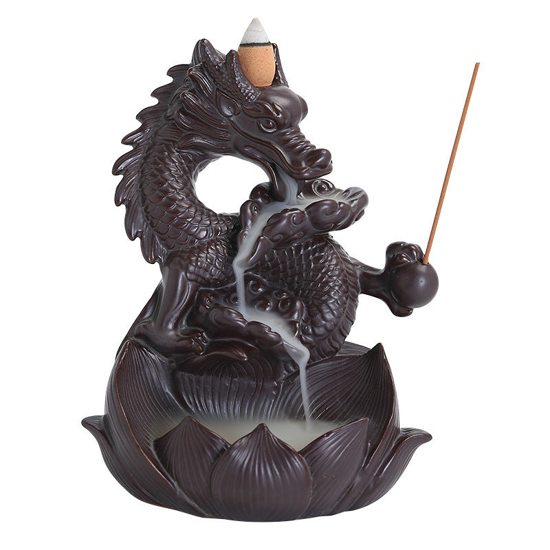 Ceramic Chinese Xianglong Backflow Incense Burner