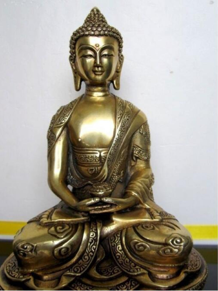 Pure Copper Amitabha Buddha Statue Ornaments