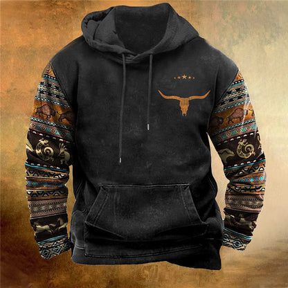 Men's Pullover Hoodie Bohemian Style