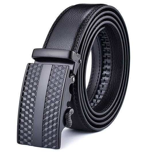 Fashion Casual Men's Two-layer Leather Comfort Click Belt 