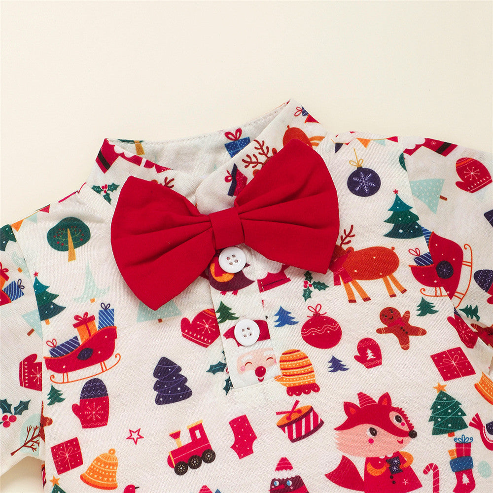 Fashionable Christmas Bow Children's Gentleman Suit