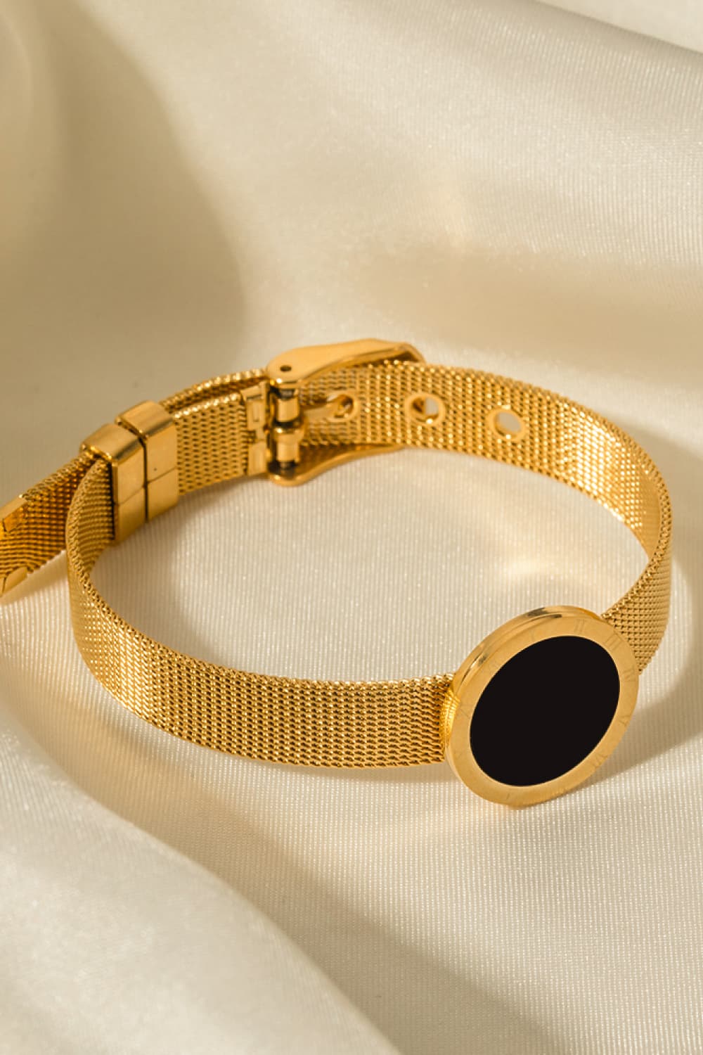 18K Gold-Plated Copper Wide Bracelet 