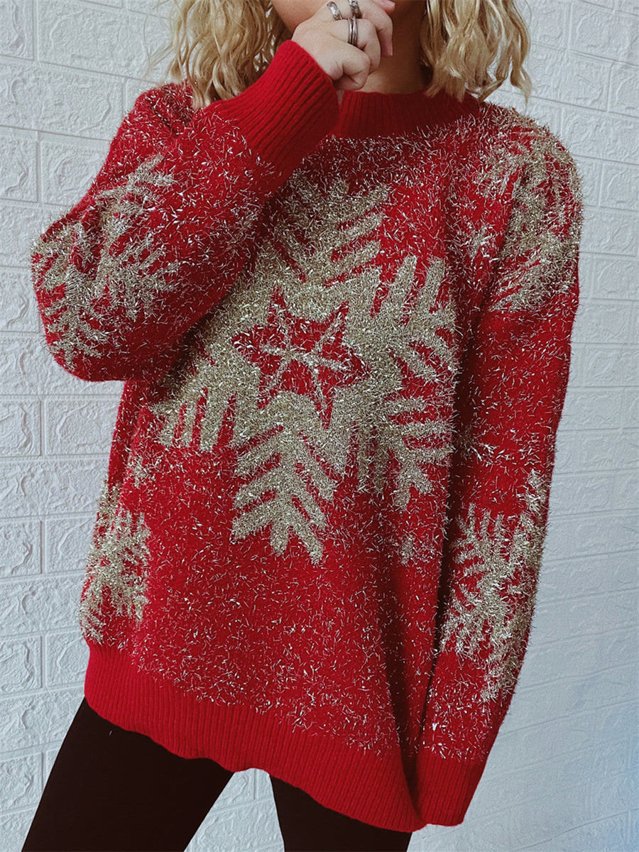 Christmas Element Round Neck Sweater 