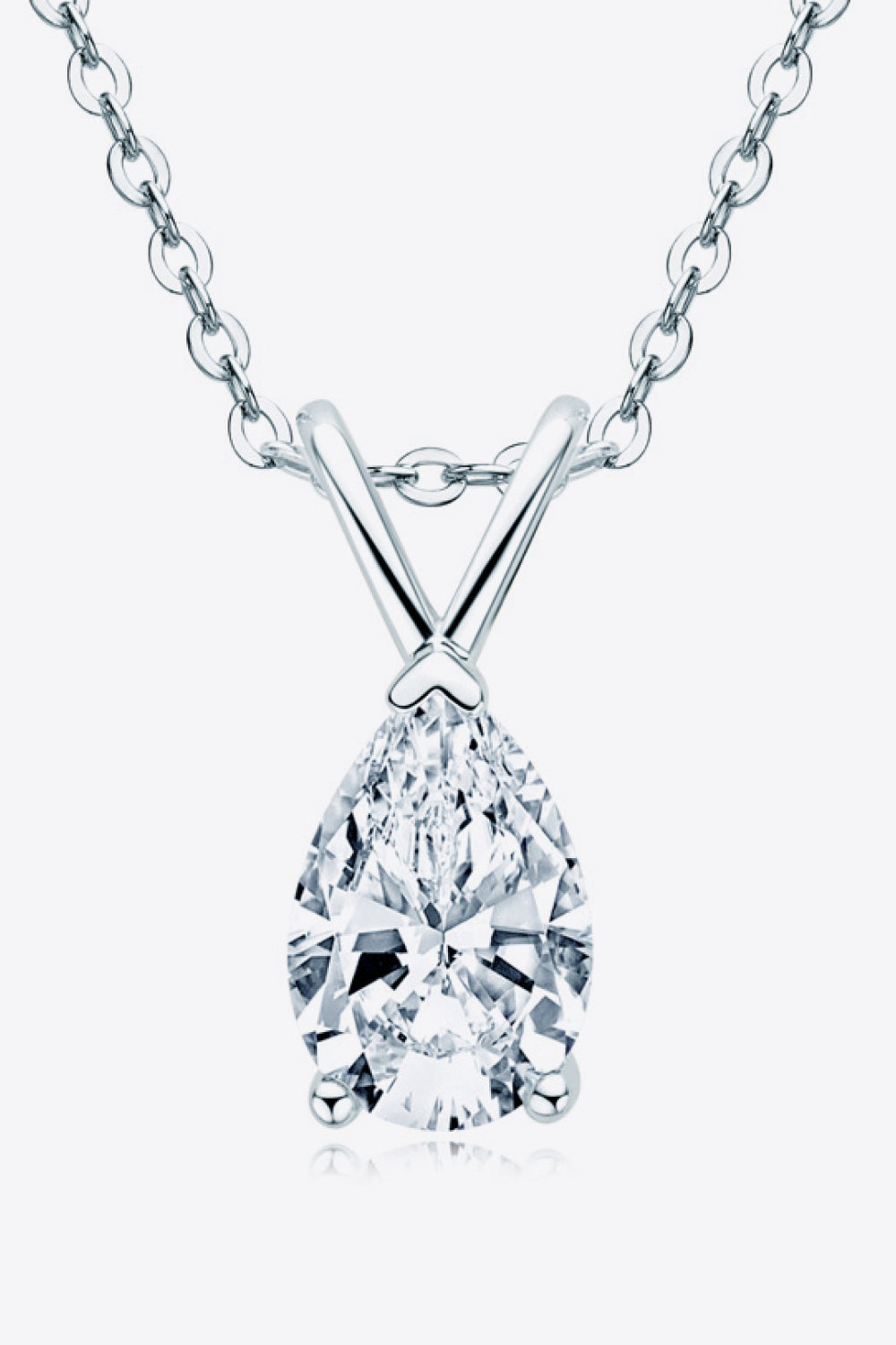 1.5 Carat Moissanite Pendant 925 Sterling Silver Necklace 