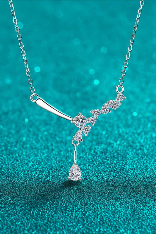 1 Carat Moissanite 925 Sterling Silver Necklace 