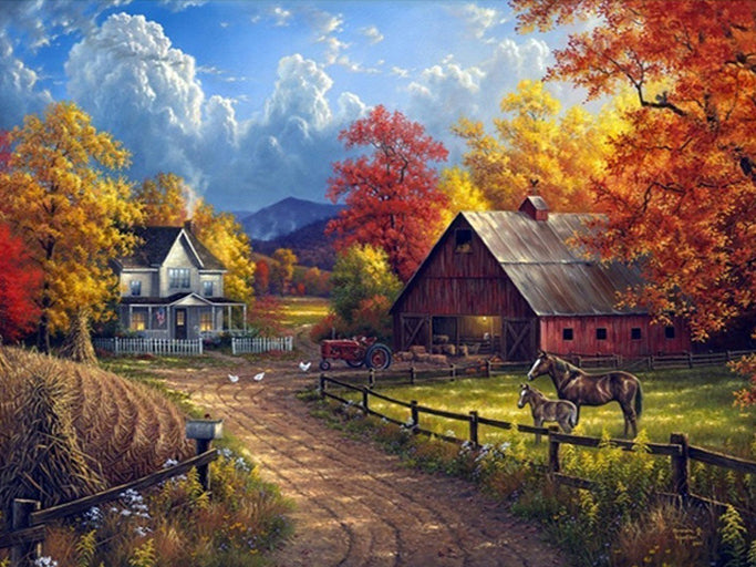 Home Decoration Landscape Cross  Diamond Painting