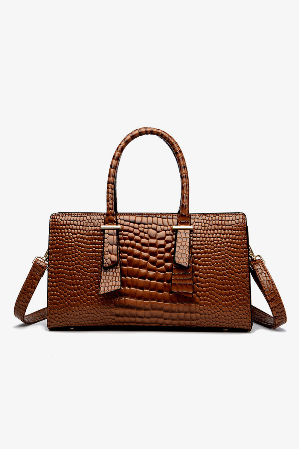 Textured PU Leather Handbag 