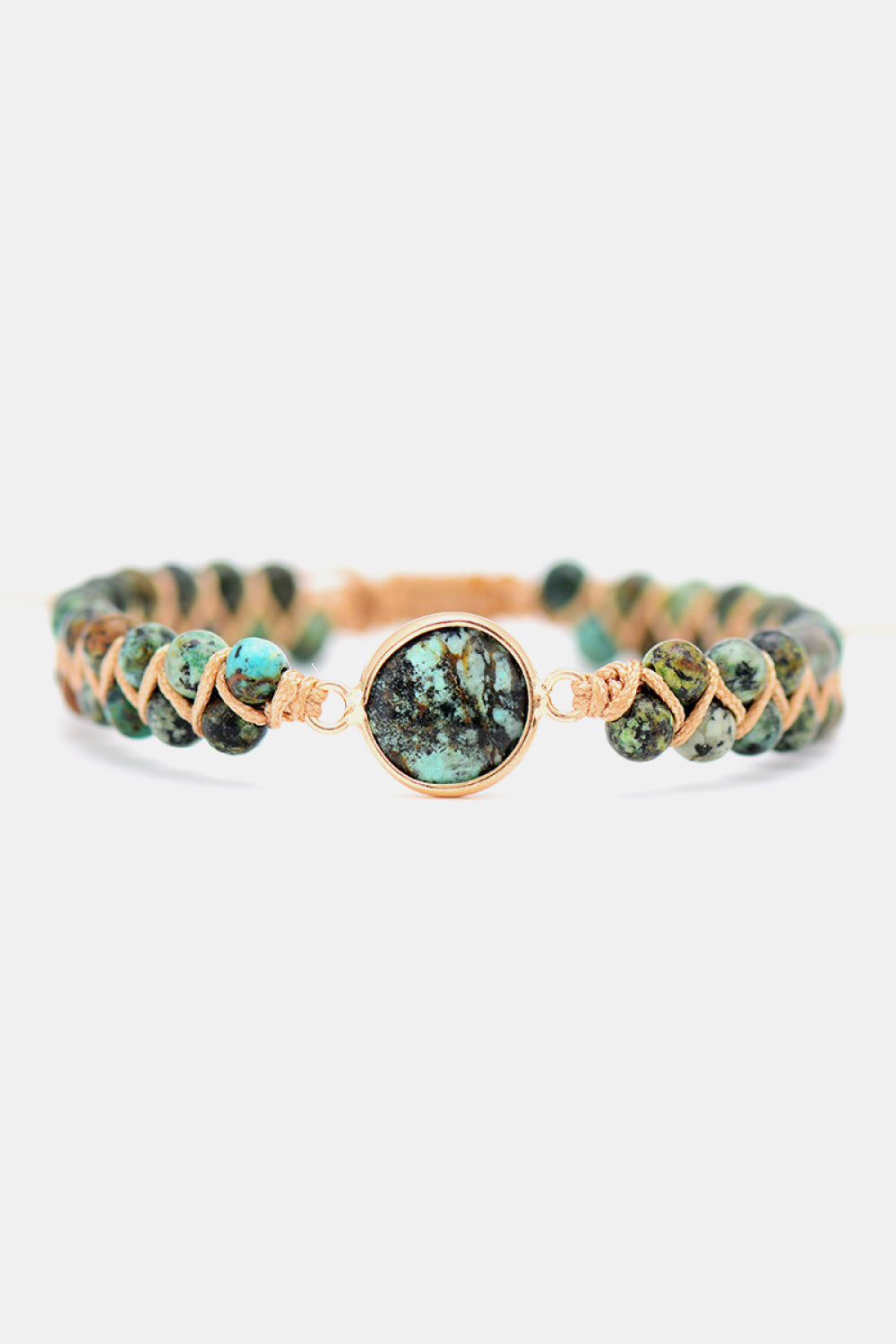 Handmade Beaded Copper Bracelet 