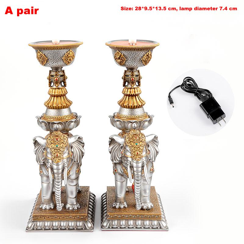 Household Plug-in For Buddha Lamp Jixiang Candlestick