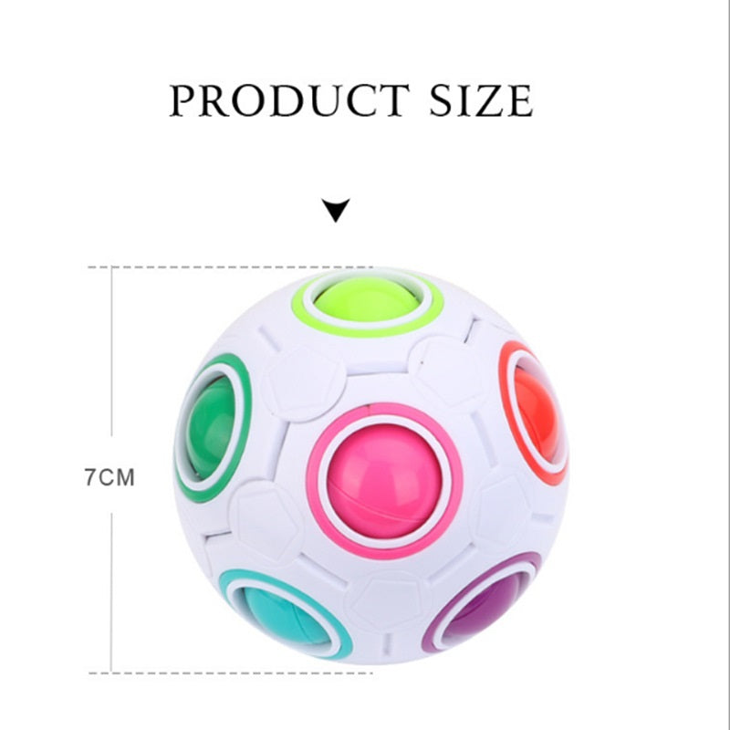 High Elasticity Rainbow Puzzle Ball Toy 