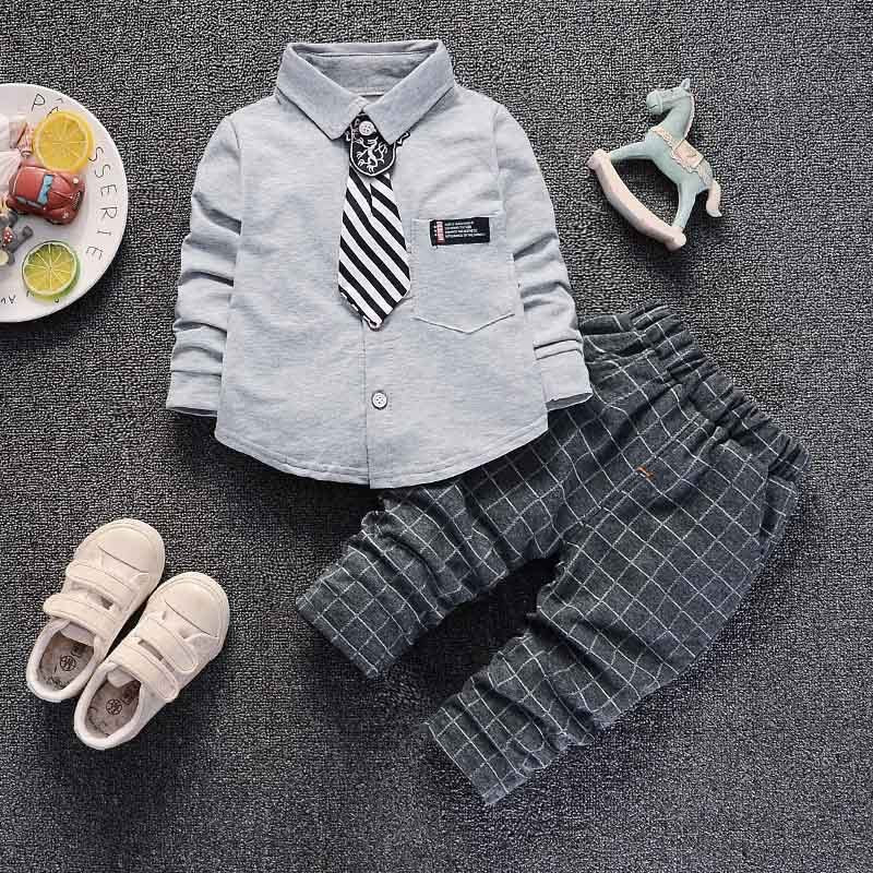 Boys' suit shirt tie two piece set