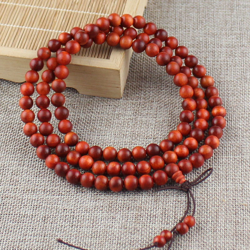 Natural Wood Bracelet 108 Buddha Beads Necklace