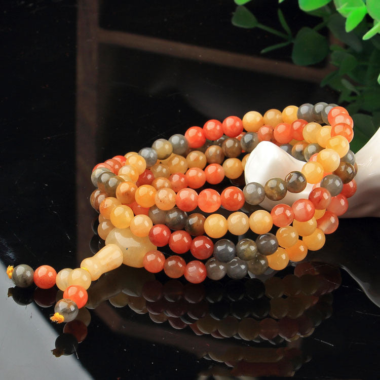 Women's Fashion According To Gold Jade Buddha Beads Bracelet