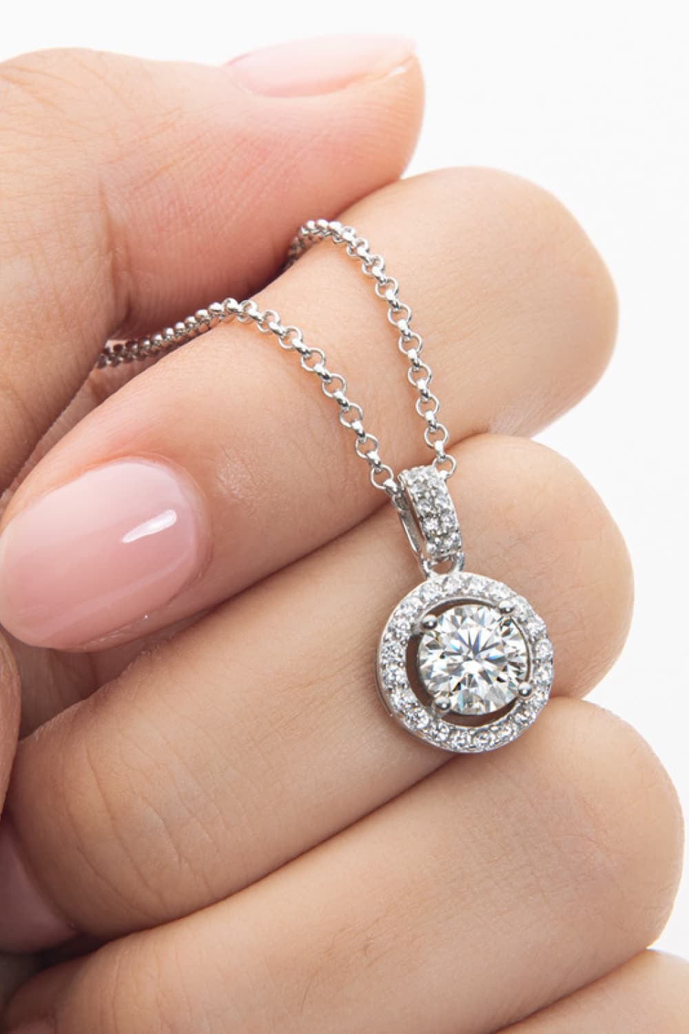 Zircon Pendant 925 Sterling Silver Necklace 