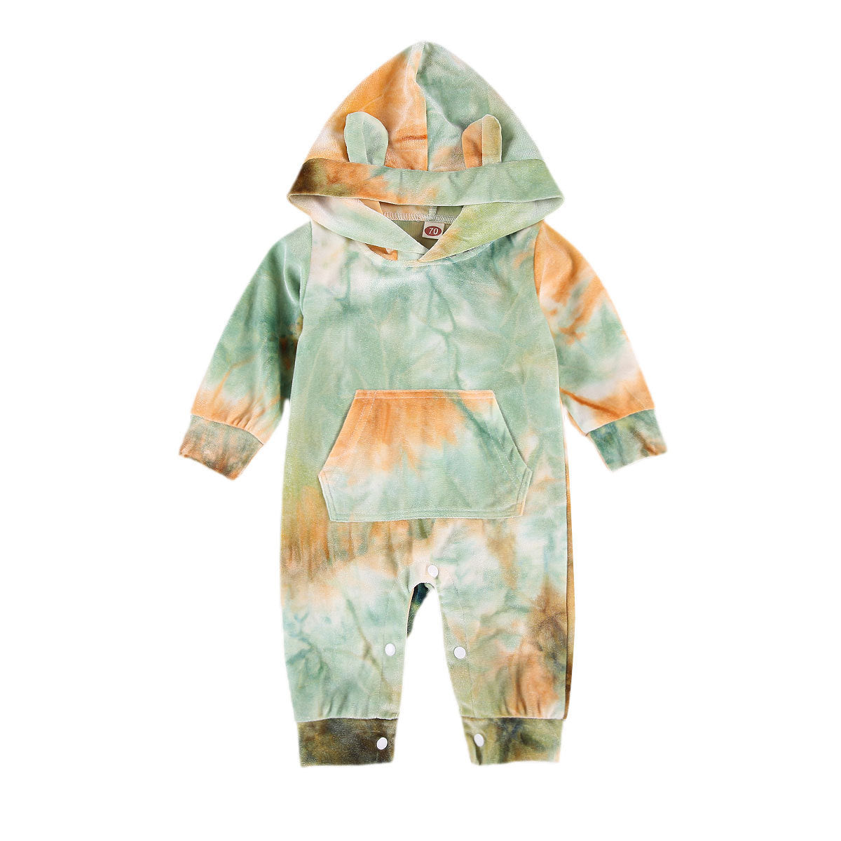 Tie Dye Romper Hooded Baby Jumpsuit Kids