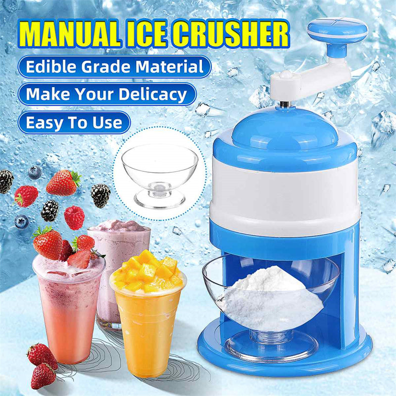 Portable Manual Ice Crushers Hand Crank Ice Shaver Shave Ice Machine Smoothie Maker Household Kitchen Bar Ice Blender Drink Tool Summer Gadgets 