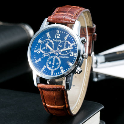 Casual blue glass men's watch fashion men's watch