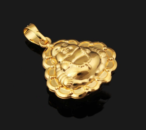 Plating 24K real gold Buddha pendant