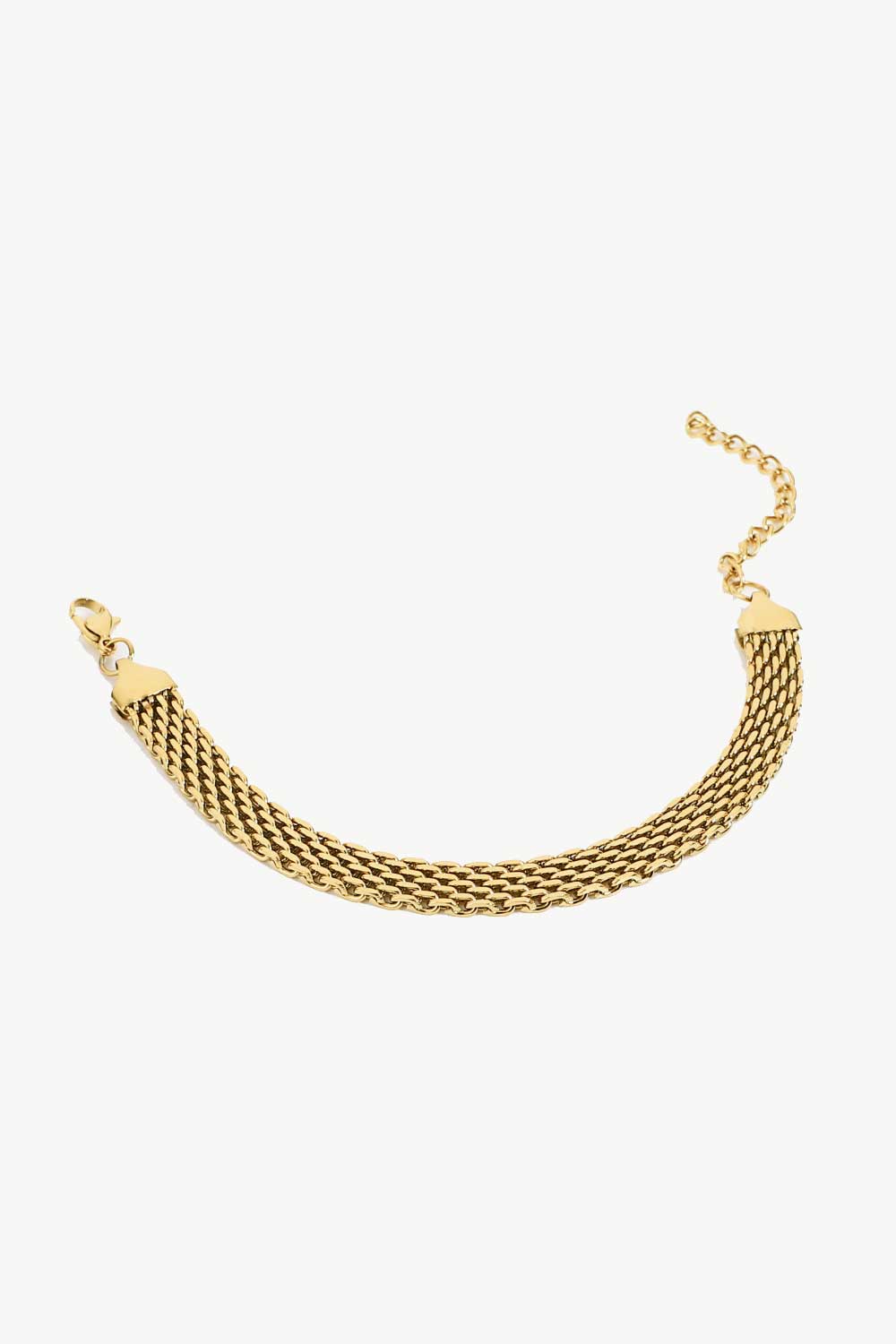 18K Gold-Plated Wide Chain Bracelet 