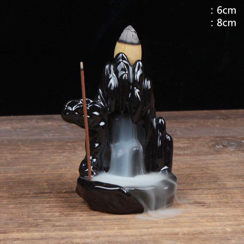 Mini Backflow Incense Burner Home Ceramic Incense Burner Desktop Decoration