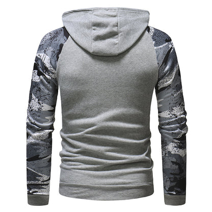 Mens Long Sleeve Camouflage Print Sweatshirt