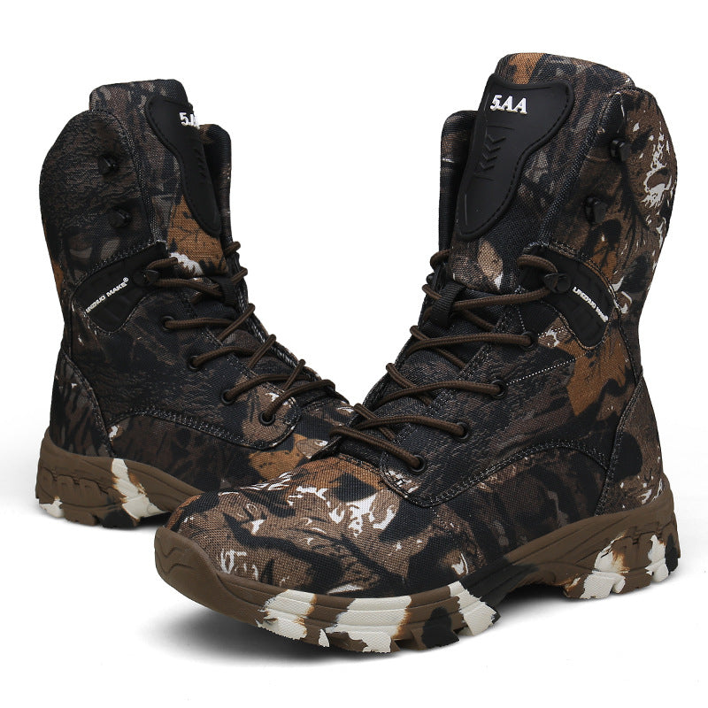 High-top Tactical Boots Men's Snow Boots Hiking Training Shoes 