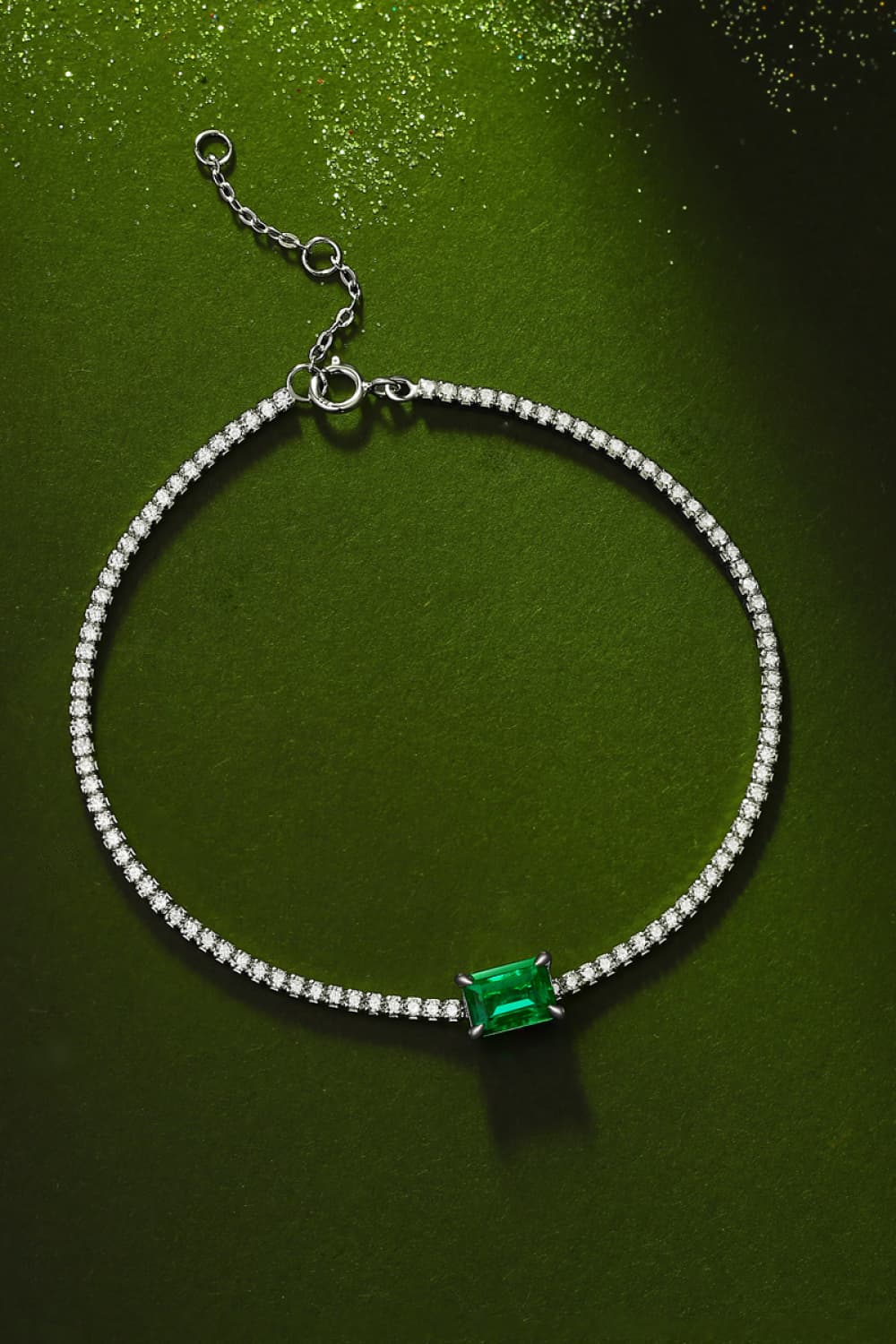 Adored 1 Carat Lab-Grown Emerald Bracelet 