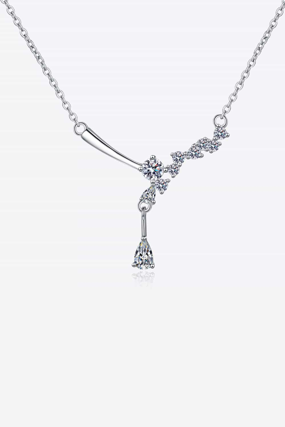 1 Carat Moissanite 925 Sterling Silver Necklace 