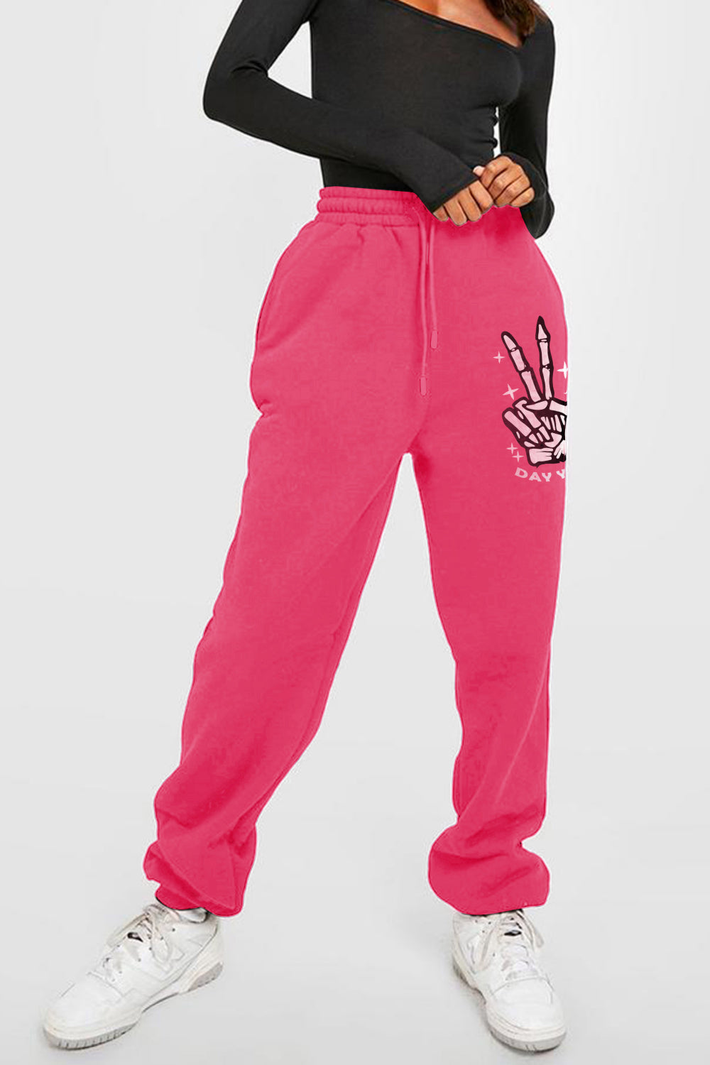 Simply Love Simply Love Full Size Drawstring DAY YOU DESERVE Graphic Long Sweatpants 