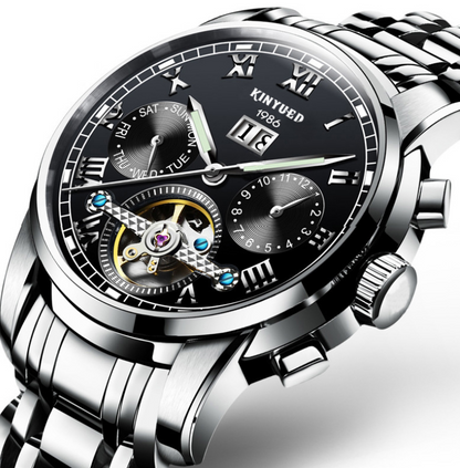 Solid stainless steel mechanical watch