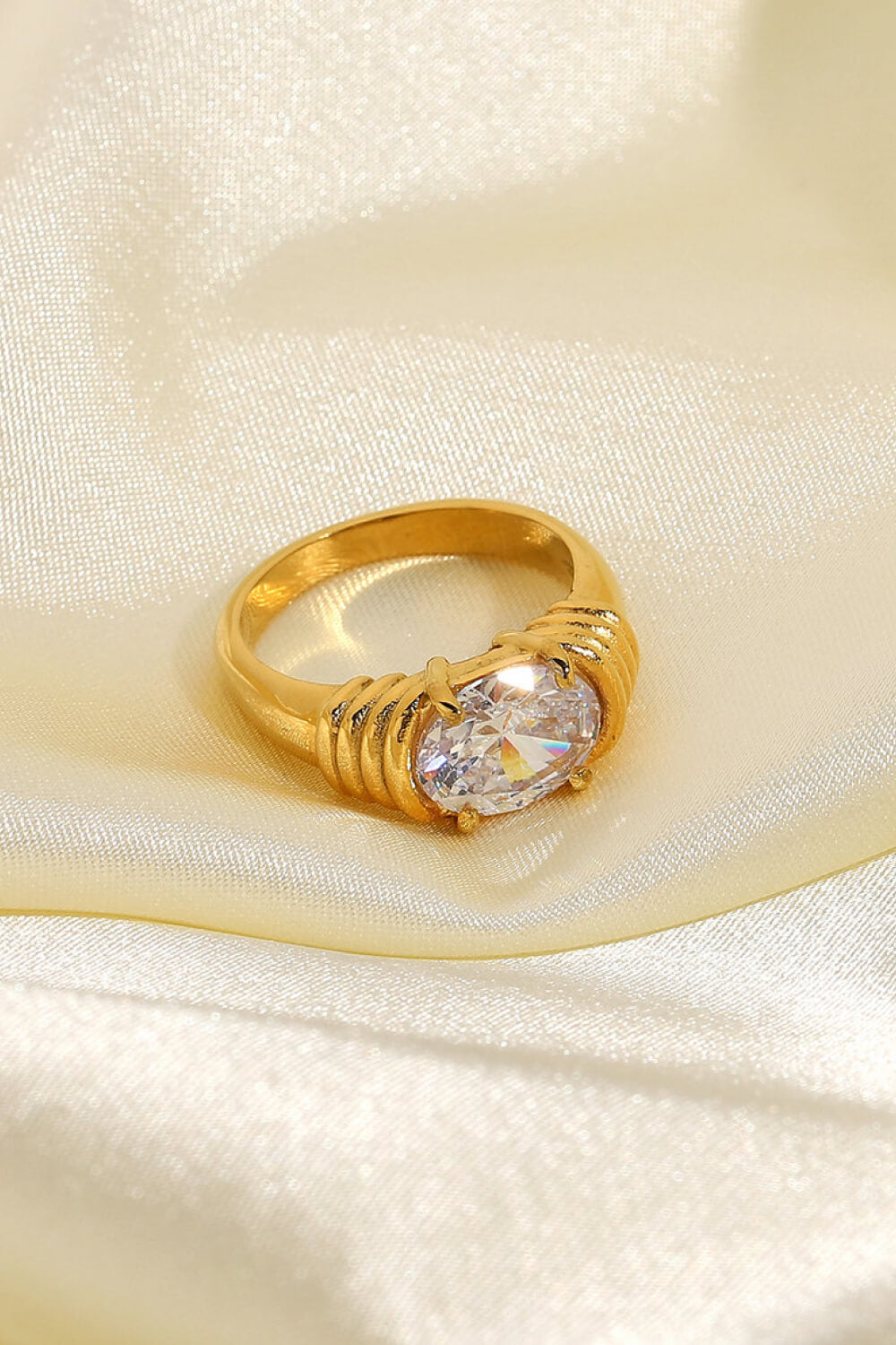 18K Gold Plated Zircon Ring 