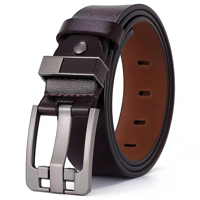 Men's Retro Belt With Oversized Wide Needle Buckle 