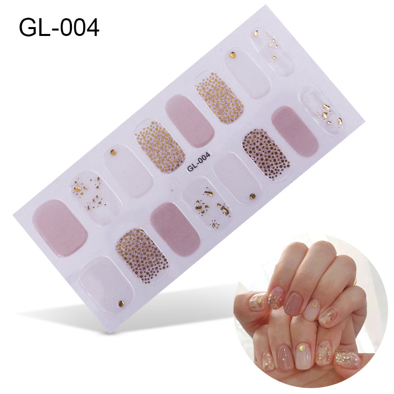 Laser Letters Color Oil Film Nail Stickers