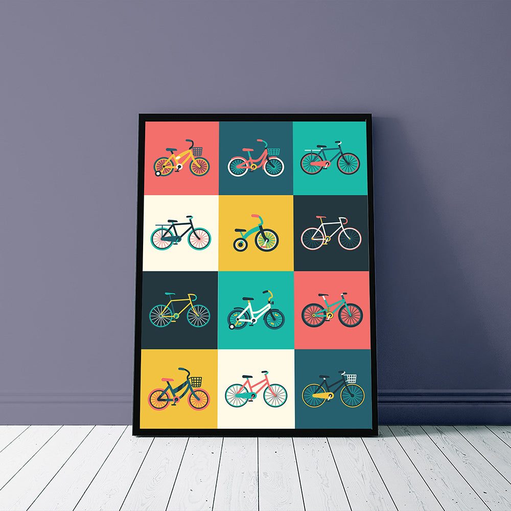 Minimalist Canvas Paintings For Bike Lovers