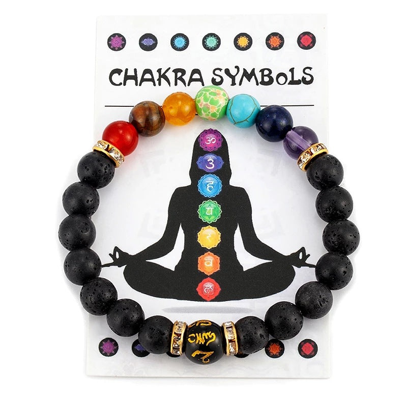 Natural Crystal Bracelet Women's Yoga Fitness Meditation Proverbs