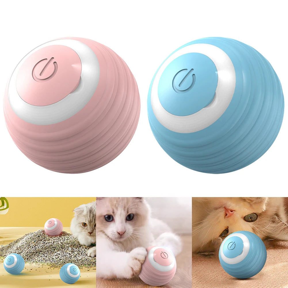 Automatic Moving Bouncing Rolling Ball Smart Cat Toy Ball Self-Moving Kitten Toy For Indoor Cat Kitten 