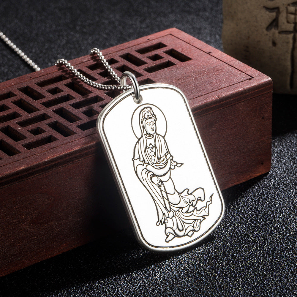 Men And Women Retro Buddha Brand Prajna Paramita Heart Sutra Pendant