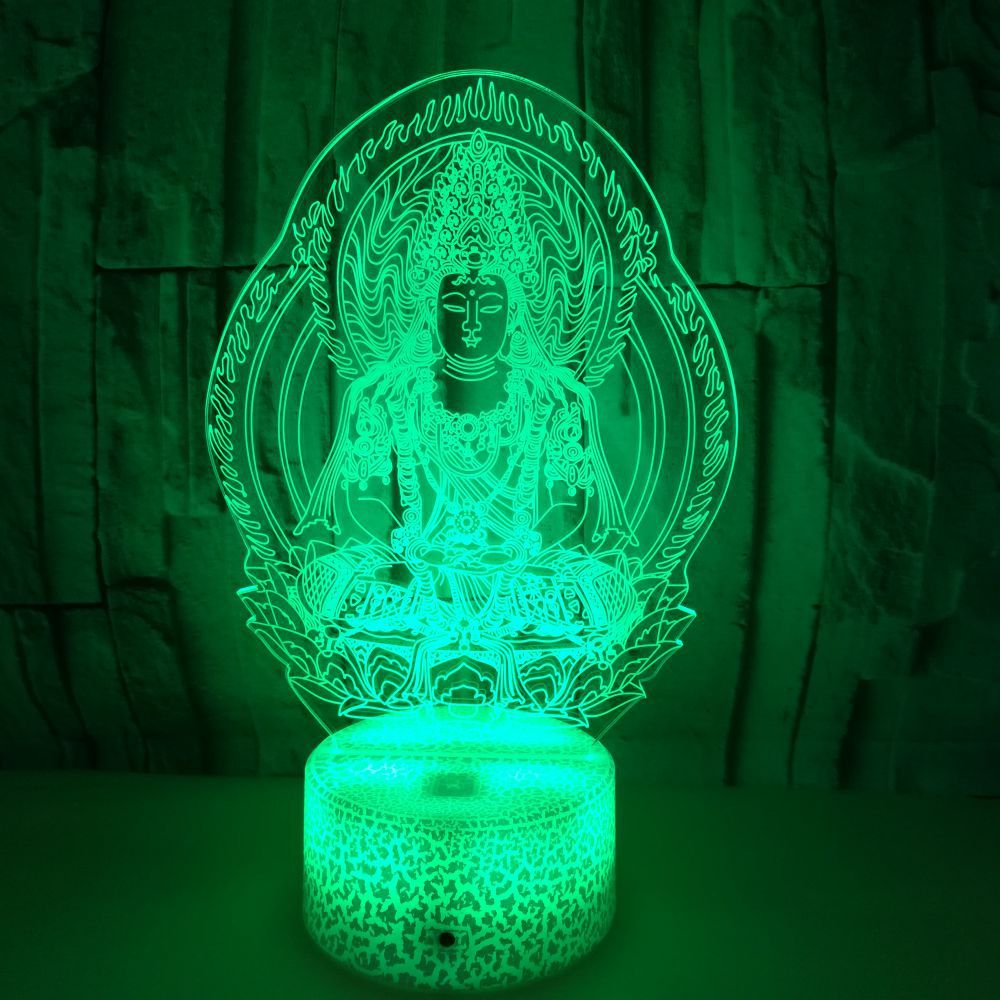 7 COLOR CHANGING BUDDHA BLISSFUL LED LAMP