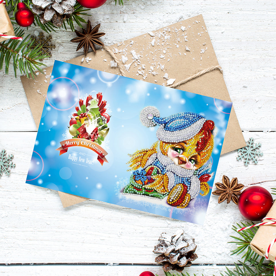 Christmas card bright diamond non-sticker DIY