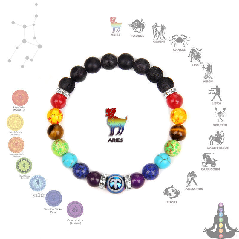 New Seven Chakra Meditation Bracelet Couple Constellation Men And Women