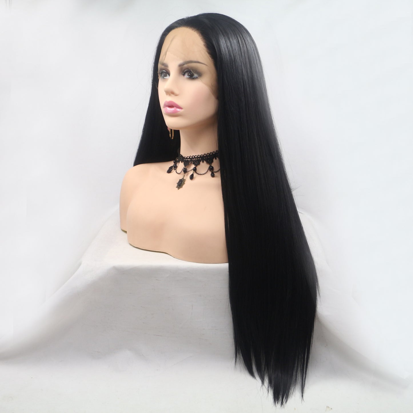 13*3" Lace Front Wigs Synthetic Long Straight 24" 130% Density 