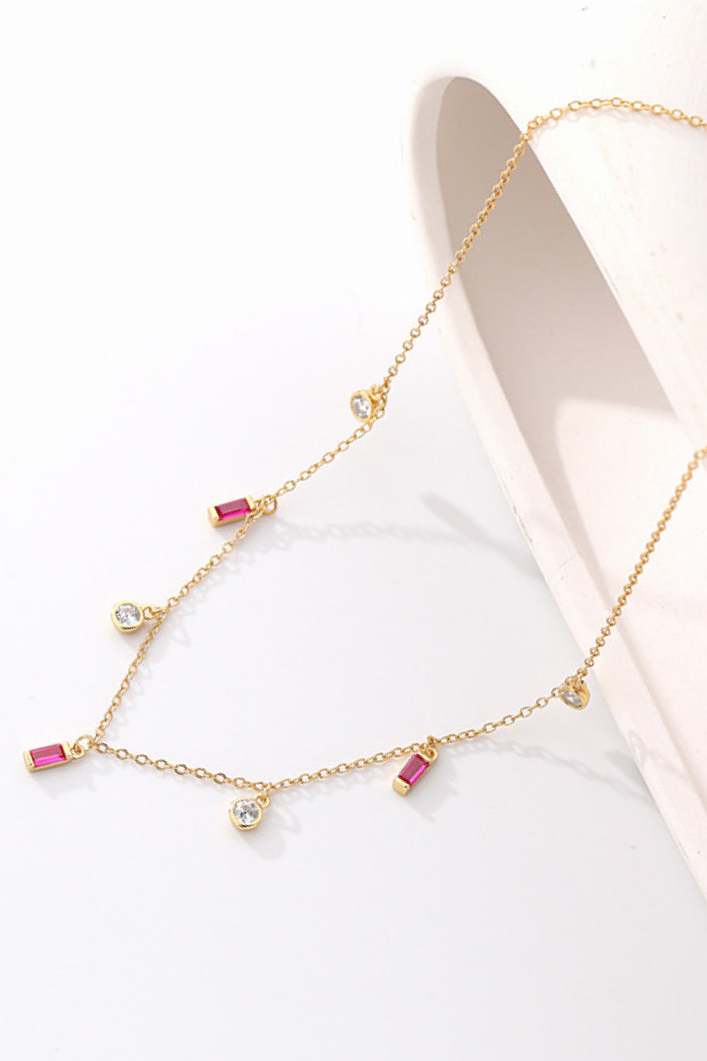 18K Gold Plated Multi-Charm Chain Necklace 