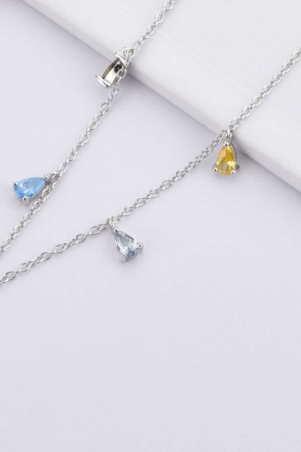 925 Sterling Silver Zircon Necklace 