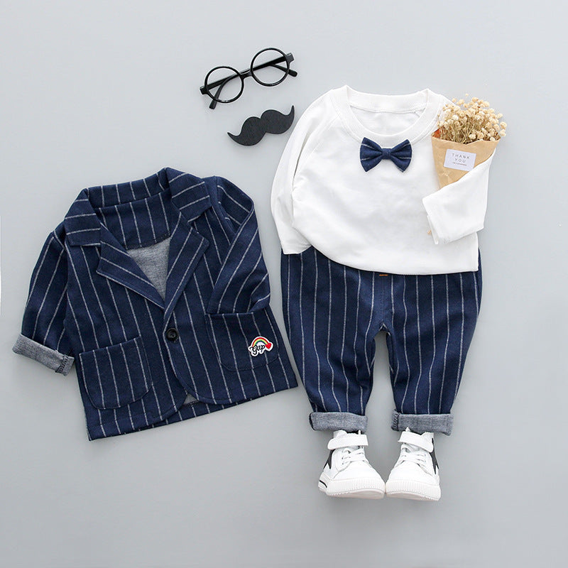 autumn children's suit three-piece children's suit suit Korean version of the small suit factory wholesale boy suit