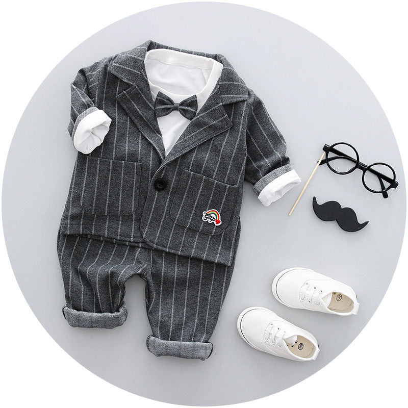 autumn children's suit three-piece children's suit suit Korean version of the small suit factory wholesale boy suit