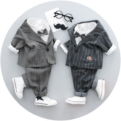 autumn children's suit three-piece children's suit suit Korean version of the small suit factory wholesale boy suit