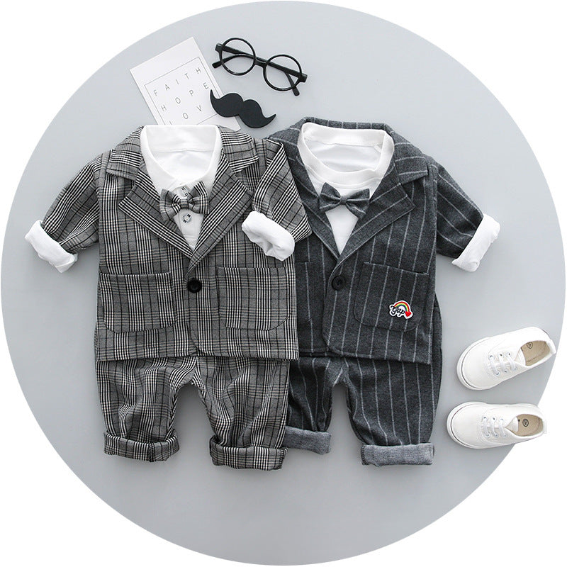 autumn children's suit three-piece children's suit suit Korean version of the small suit factory wholesale boy suit