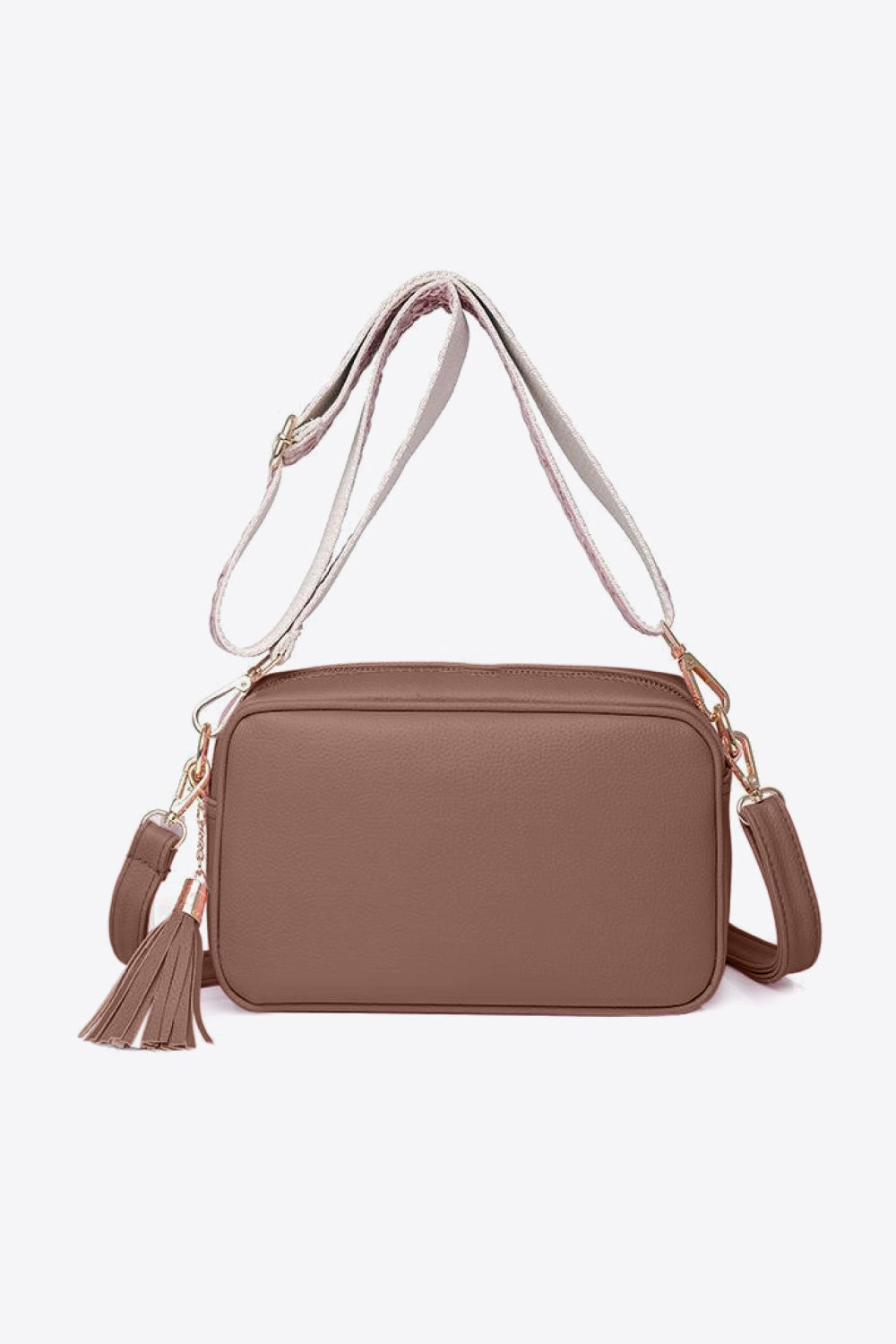 PU Leather Tassel Crossbody Bag 