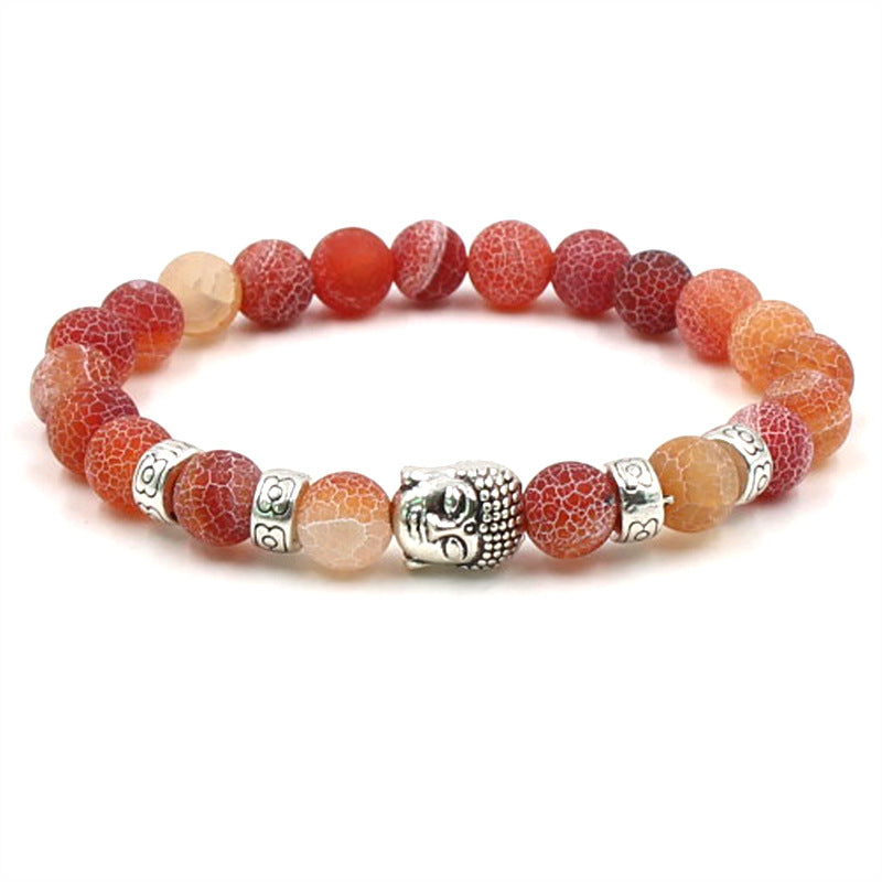 Buddha head elastic bracelet